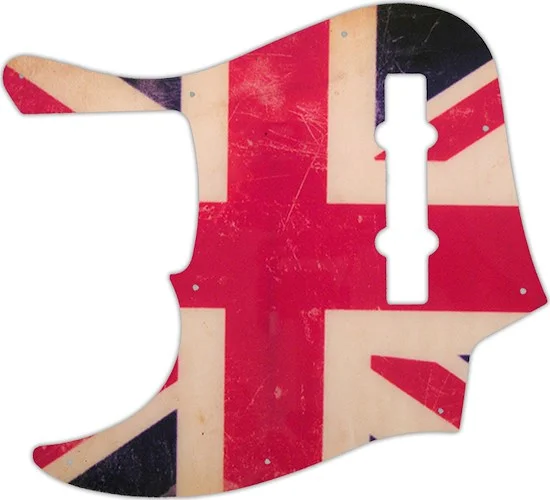 WD Custom Pickguard For Left Hand Fender American Elite 5 String Jazz Bass V #G04 British Flag Relic Graphic