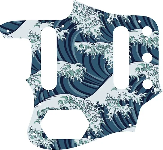 WD Custom Pickguard For Left Hand Fender American Vintage 1962 Reissue Jaguar #GT02 Japanese Wave Tattoo Graphic