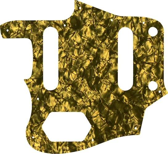 WD Custom Pickguard For Left Hand Fender American Professional Jaguar #28GD Gold Pearl/Black/White/Black