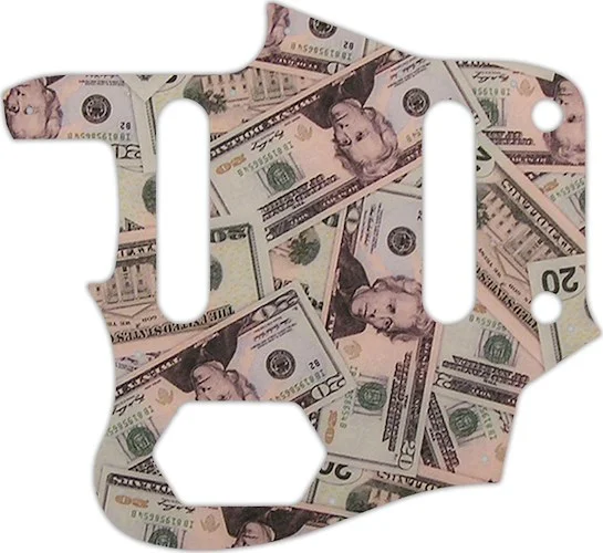 WD Custom Pickguard For Left Hand Fender American Professional Jaguar #G16 Money Graphic