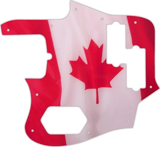 WD Custom Pickguard For Left Hand Fender American Standard Jaguar Bass #G11 Canadian Flag Graphic