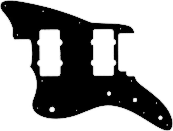 WD Custom Pickguard For Left Hand Fender American Performer Jazzmaster #03 Black/White/Black