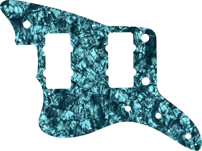 WD Custom Pickguard For Left Hand Fender American Performer Jazzmaster #28AQ Aqua Pearl/Black/White/Black