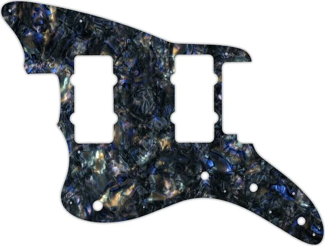 WD Custom Pickguard For Left Hand Fender American Performer Jazzmaster #35 Black Abalone