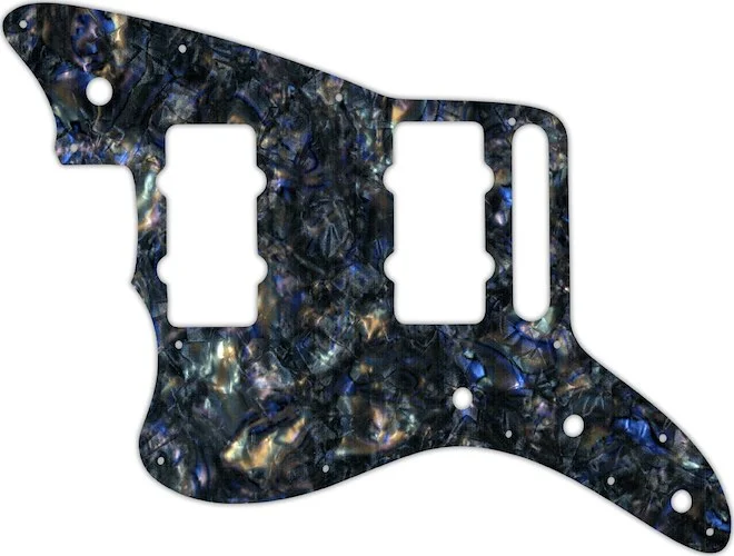 WD Custom Pickguard For Left Hand Fender American Special Jazzmaster #35 Black Abalone