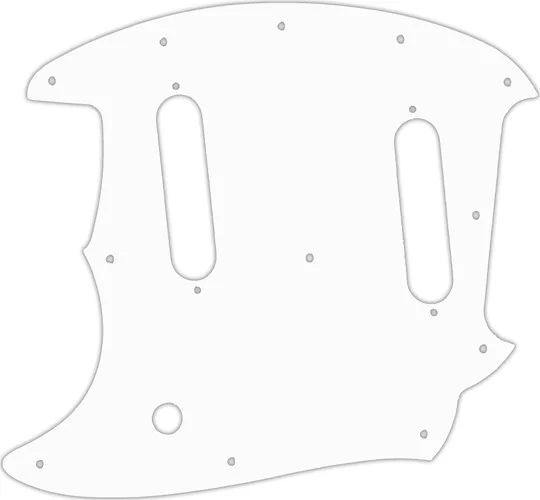 WD Custom Pickguard For Left Hand Fender American Performer Mustang #02 White