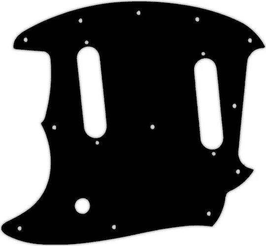 WD Custom Pickguard For Left Hand Fender American Performer Mustang #09 Black/White/Black/White/Black