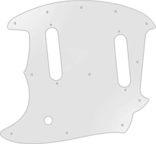 WD Custom Pickguard For Left Hand Fender American Performer Mustang #22 Translucent Milk White