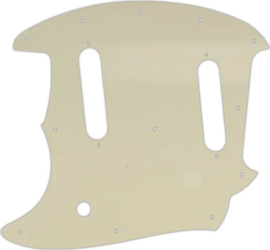 WD Custom Pickguard For Left Hand Fender American Performer Mustang #55S Parchment Solid