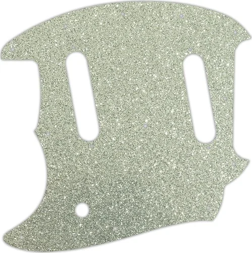 WD Custom Pickguard For Left Hand Fender American Performer Mustang #60SS Silver Sparkle 