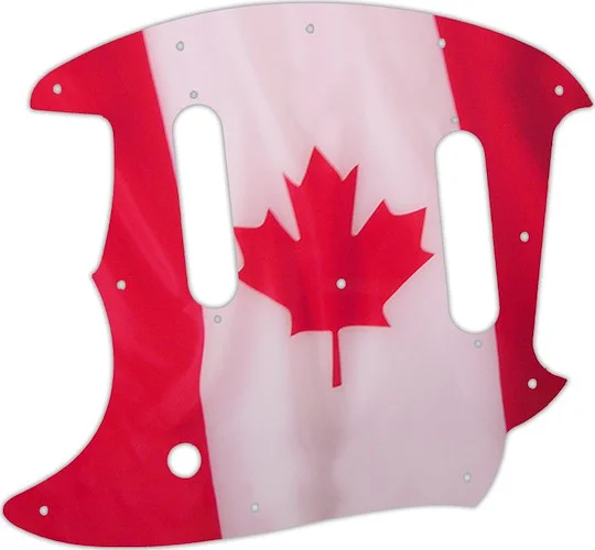 WD Custom Pickguard For Left Hand Fender American Performer Mustang #G11 Canadian Flag Graphic