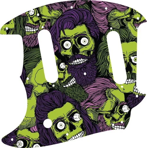 WD Custom Pickguard For Left Hand Fender American Performer Mustang #GHA02 Zombeard Graphic