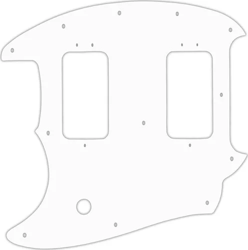 WD Custom Pickguard For Left Hand Fender American Special Mustang #02T White Thin