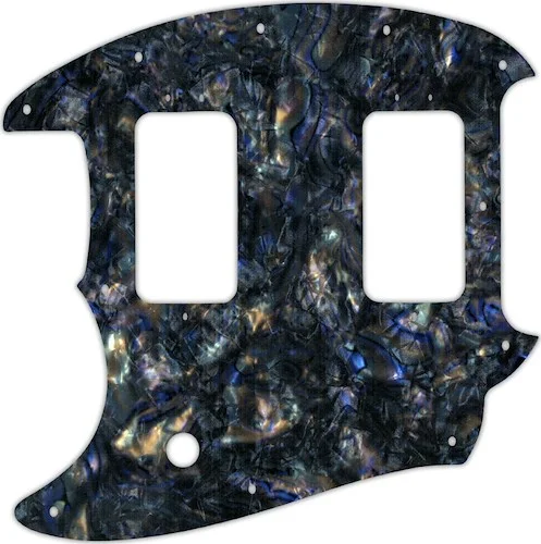 WD Custom Pickguard For Left Hand Fender American Special Mustang #35 Black Abalone