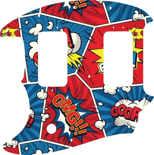 WD Custom Pickguard For Left Hand Fender American Special Mustang #GCM01 Comic Book Graphic