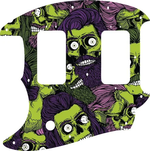 WD Custom Pickguard For Left Hand Fender American Special Mustang #GHA02 Zombeard Graphic