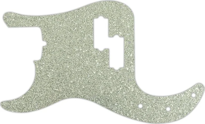 WD Custom Pickguard For Left Hand Fender American Standard Precision Bass #60SS Silver Sparkle 