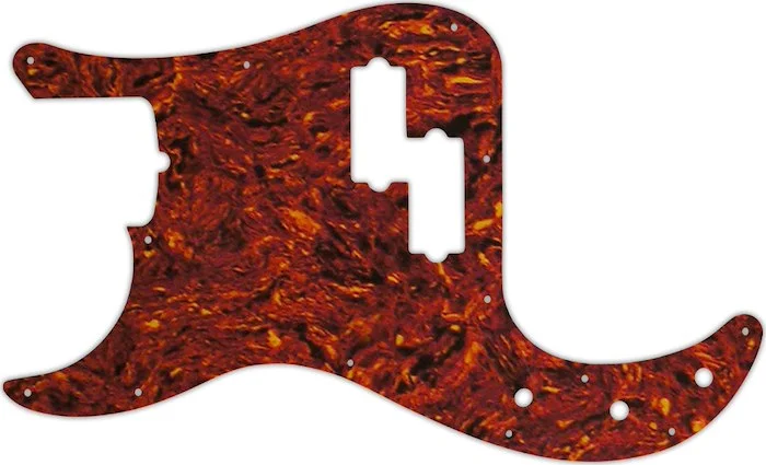 WD Custom Pickguard For Left Hand Fender American Performer Precision Bass #05P Tortoise Shell/Parchment