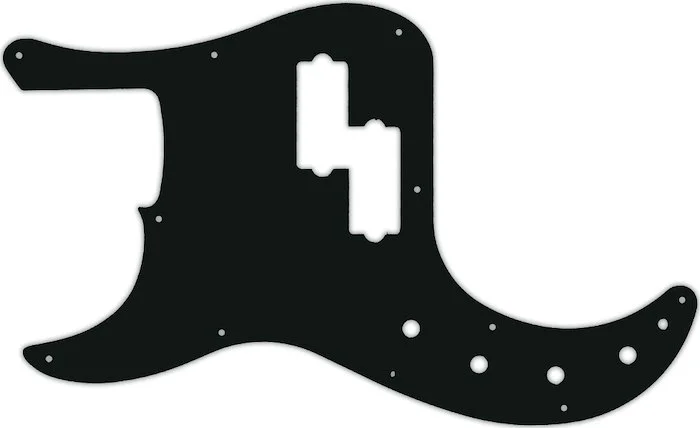 WD Custom Pickguard For Left Hand Fender American Elite Precision Bass #01A Black Acrylic