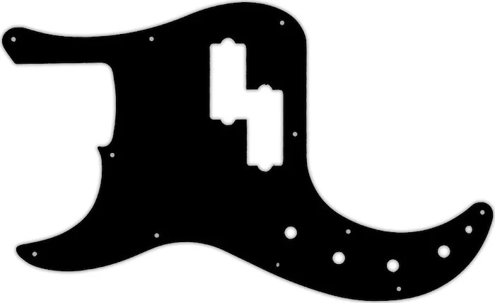 WD Custom Pickguard For Left Hand Fender American Elite Precision Bass #01 Black