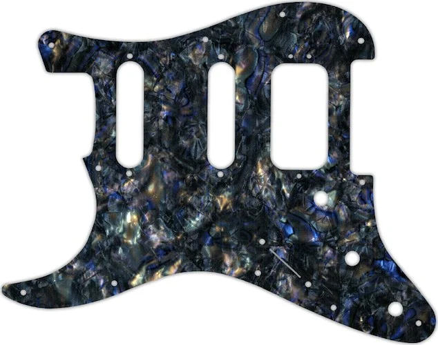 WD Custom Pickguard For Left Hand Fender American Deluxe Stratocaster #35 Black Abalone
