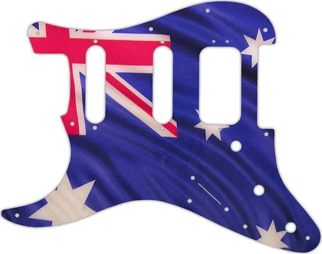 WD Custom Pickguard For Left Hand Fender American Deluxe Stratocaster #G13 Aussie Flag Graphic