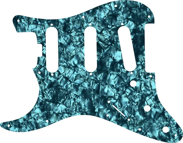 WD Custom Pickguard For Left Hand Fender American Elite Stratocaster SSS #28AQ Aqua Pearl/Black/White/Black