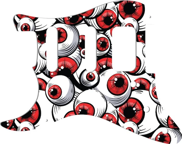 WD Custom Pickguard For Left Hand Fender American Deluxe or Lone Star Stratocaster #GHA01 Red Eye Graphic