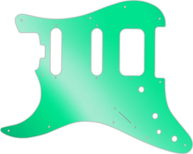 WD Custom Pickguard For Left Hand Fender American Elite Stratocaster HSS #10GR Green Mirror