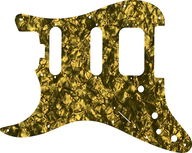 WD Custom Pickguard For Left Hand Fender American Elite Stratocaster HSS #28GD Gold Pearl/Black/White/Black