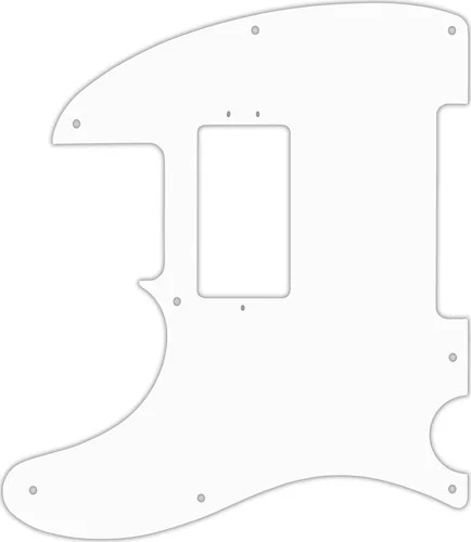 WD Custom Pickguard For Left Hand Fender American Performer Telecaster Humbucker #02 White