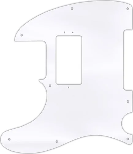 WD Custom Pickguard For Left Hand Fender American Performer Telecaster Humbucker #45 Clear Acrylic