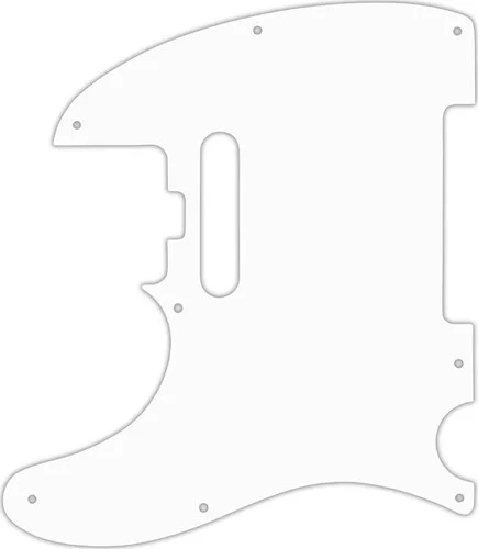 WD Custom Pickguard For Left Hand Fender American Elite Telecaster #02M White Matte