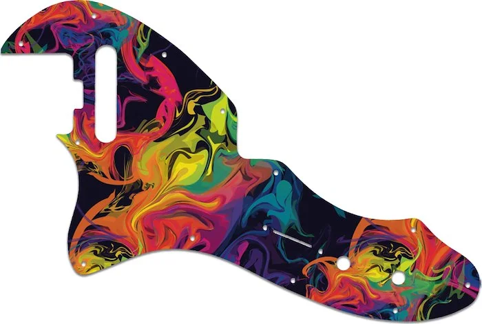 WD Custom Pickguard For Left Hand Fender American Elite Telecaster Thinline #GP01 Rainbow Paint Swirl Graphic