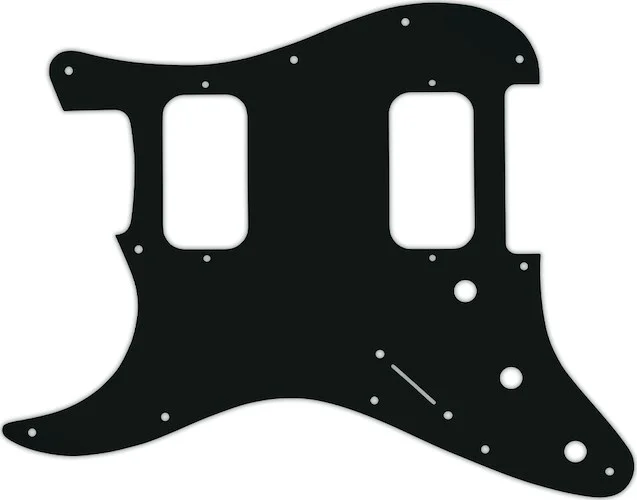 WD Custom Pickguard For Left Hand Fender Big Apple Or Double Fat Stratocaster #01A Black Acrylic