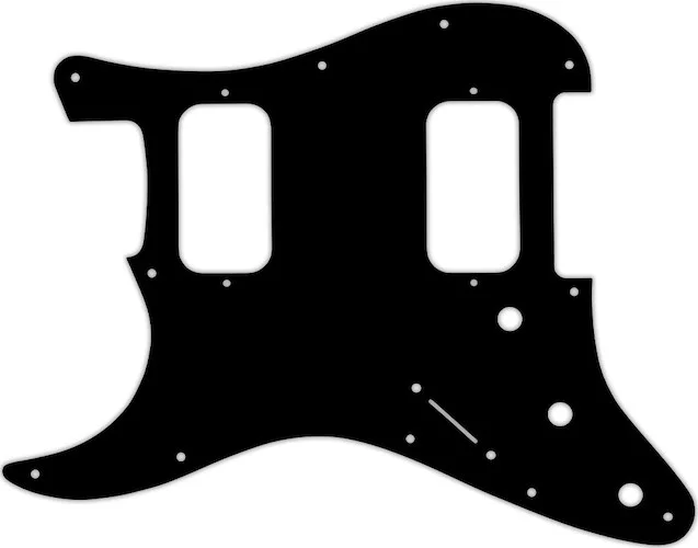 WD Custom Pickguard For Left Hand Fender Big Apple Or Double Fat Stratocaster #01 Black