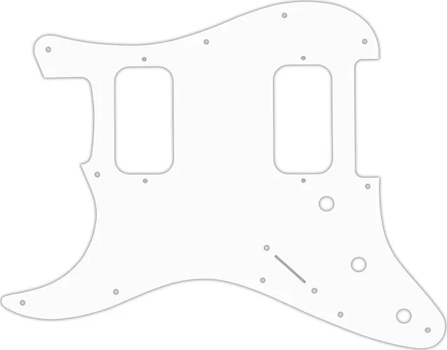 WD Custom Pickguard For Left Hand Fender Big Apple Or Double Fat Stratocaster #02 White