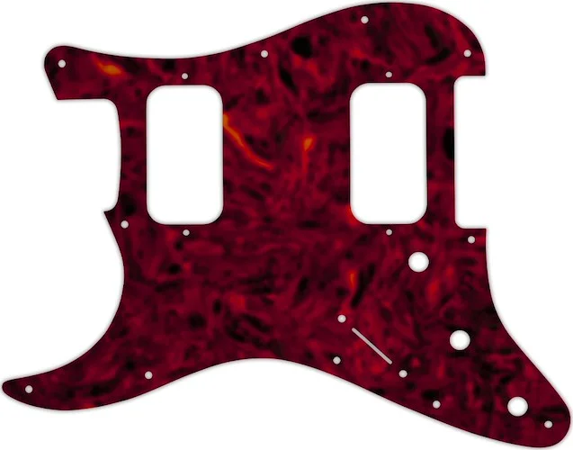 WD Custom Pickguard For Left Hand Fender Big Apple Or Double Fat Stratocaster #05T Tortoise Shell Solid (Semi-