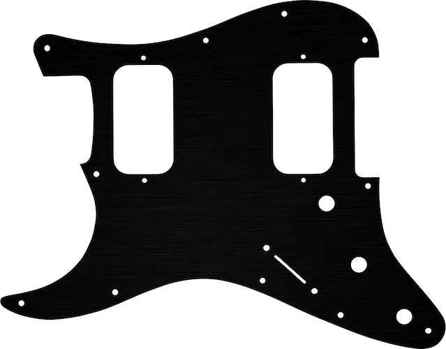WD Custom Pickguard For Left Hand Fender Big Apple Or Double Fat Stratocaster #27 Simulated Black Anodized