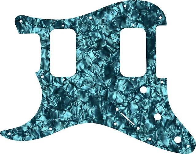 WD Custom Pickguard For Left Hand Fender Big Apple Or Double Fat Stratocaster #28AQ Aqua Pearl/Black/White/Black