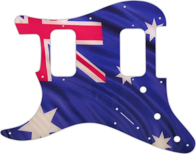 WD Custom Pickguard For Left Hand Fender Big Apple Or Double Fat Stratocaster #G13 Aussie Flag Graphic
