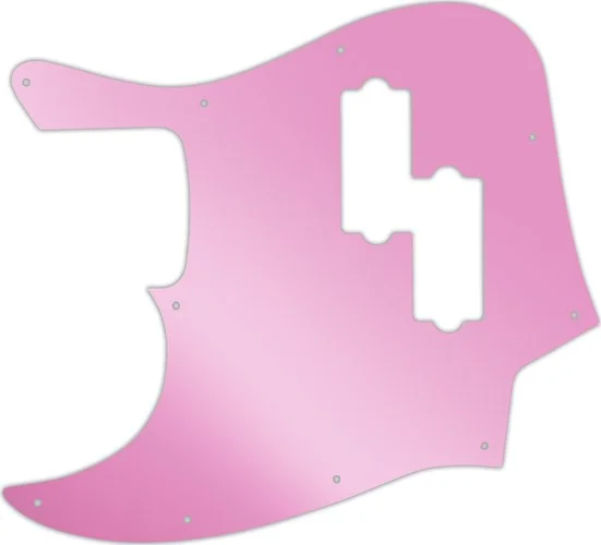 WD Custom Pickguard For Left Hand Fender Blacktop Jazz Bass #10P Pink Mirror
