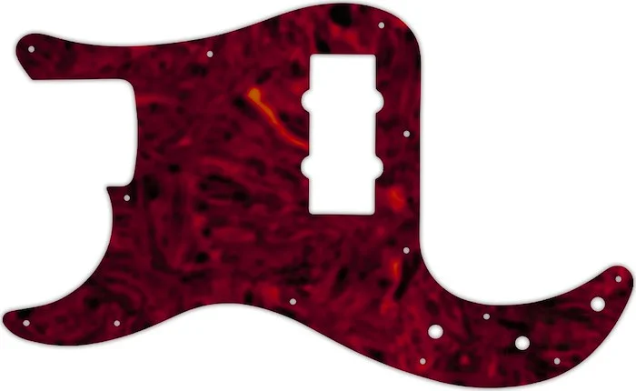 WD Custom Pickguard For Left Hand Fender Blacktop Precision Bass #05T Tortoise Shell Solid (Semi-Transparent)