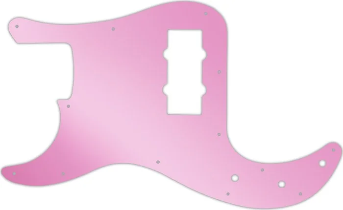 WD Custom Pickguard For Left Hand Fender Blacktop Precision Bass #10P Pink Mirror
