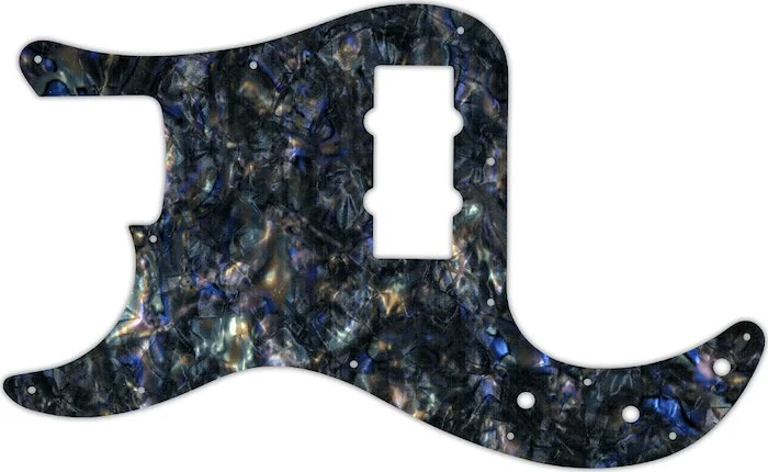 WD Custom Pickguard For Left Hand Fender Blacktop Precision Bass #35 Black Abalone