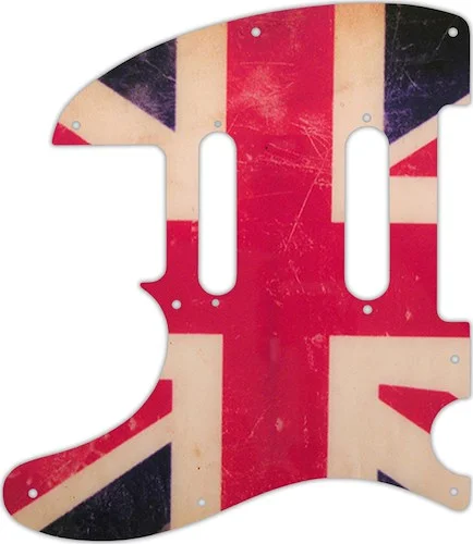 WD Custom Pickguard For Left Hand Fender Deluxe Nashville Telecaster #G04 British Flag Relic Graphic