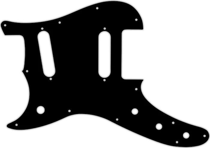 WD Custom Pickguard For Left Hand Fender Duo-Sonic Offset SS #01T Black Thin