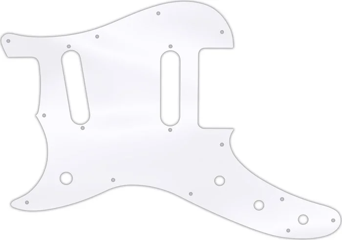 WD Custom Pickguard For Left Hand Fender Duo-Sonic Offset SS #45T Clear Acrylic Thin