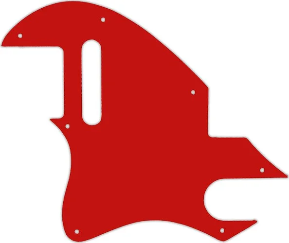 WD Custom Pickguard For Left Hand Fender F-Hole Telecaster #07 Red/White/Red