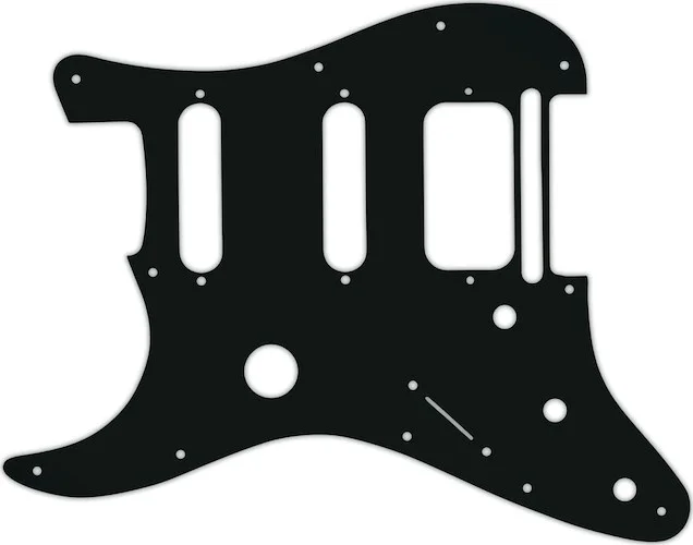 WD Custom Pickguard For Left Hand Fender Fishman TriplePlay Stratocaster HSS #01A Black Acrylic
